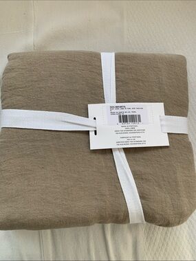 PAIR of PARACHUTE Linen Duvet Covers  in Taupe - Soft Breathable Bedding